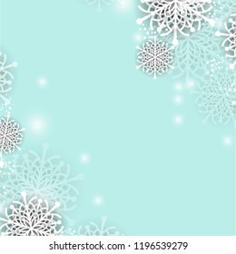 Vector background snowflakes.