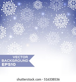 Vector background with snowflakes