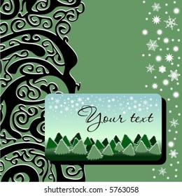 Vector background with snowflakes