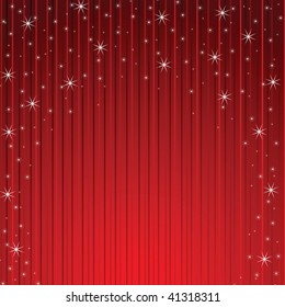 Vector background - snowflakes and stars descending