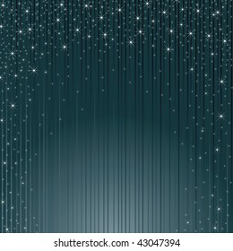 Vector background - snowflakes and stars descending