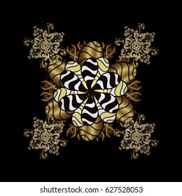Vector background. Snowflakes with watercolor effect. Abstract snowflakes design. Textile print for bed linen, jacket, package design, fabric and fashion concepts.