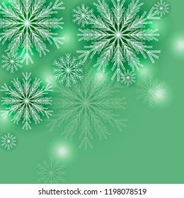 Vector background snowflakes.Merry Christmas Party invitation.Origami.