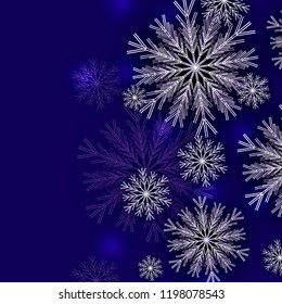 Vector background snowflakes.Merry Christmas Party invitation.Origami.