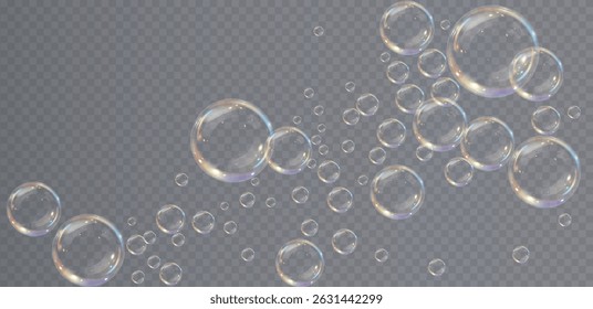 Fondo de Vector con burbujas de jabón en acuarela para Anuncios, tarjetas, volantes, Fondos de pantalla de redes sociales.