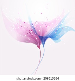 Vector background with soft flowers. EPS 10. Contains transparent objects.