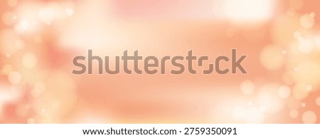 Vector background with a soft peach gradient and bokeh effect. Ideal for festive or elegant designs, featuring light sparkles and a warm, inviting tone.