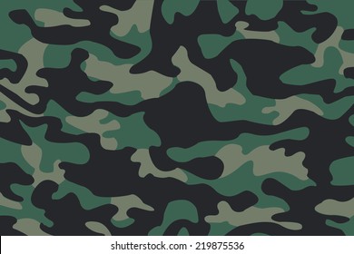 Vector Background Of Soldier Green Camo Pattern