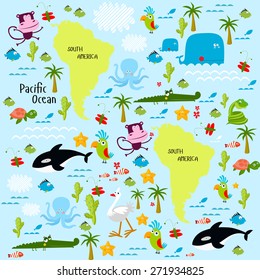 Vector background "South America"