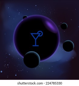 Vector background: Space info graphic