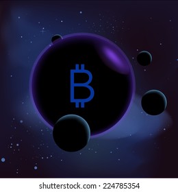 Vector background: Space info graphic