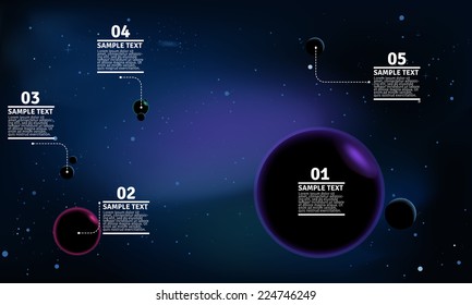 Vector Background: Space Infographic