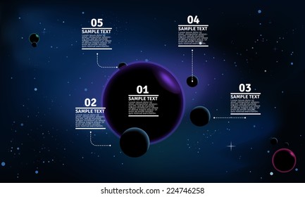 Vector Background: Space Infographic