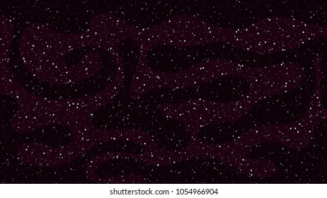 Vector background with space, stars and dust.