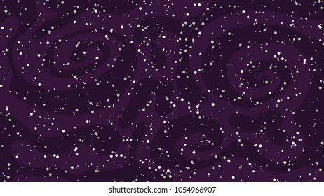 Vector background with space, stars and dust.
