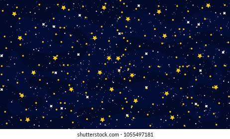 Vector background with space, stars and dust.