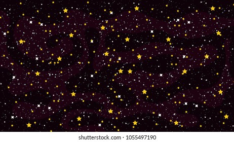 Vector background with space, stars and dust.