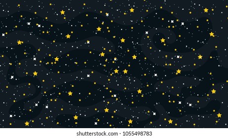 Vector background with space, stars and dust.