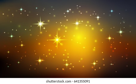 Vector background of space with stars and nebula. Background for your creativity