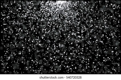 Vector background  with sparkles.Glowing light glitter background. White spot lights background.
