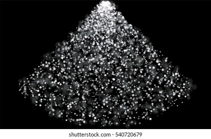Vector background  with sparkles.Glowing light glitter background. White spot lights background.