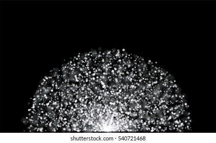 Vector background with sparkles.Glowing light glitter background. White spot lights background.