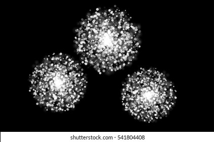Vector background with sparkles.Glowing light glitter. White spot lights background.