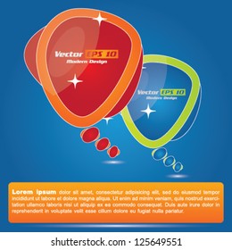 Vector background with speech bubbles and place for for text