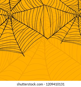 Vector background of spider web for Happy Halloween