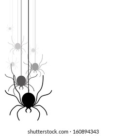 Vector background. Spiders.