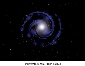 vector background with spiral galaxy