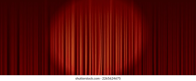 vector background with spot light on red curtain