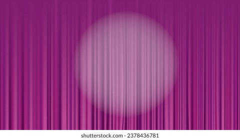vector background with spot light on purple curtain