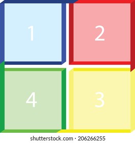 vector background of square template for infographic icons