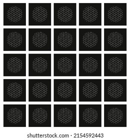 Vector background squares. Pattern squares grid, color black