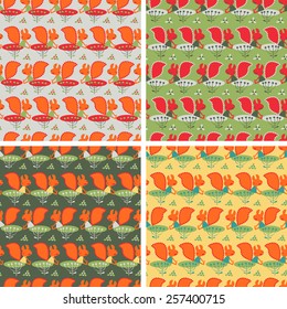 vector background with squirrels