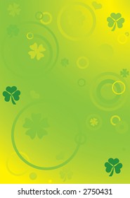 Vector background for st. patrick day with clovers