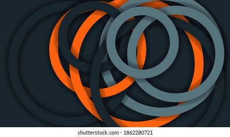 vector background with stacked circle lines. design illustration