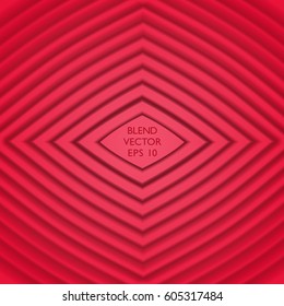 Vector background. Staged volume structure in the form of rhombus. 3D ripples effect