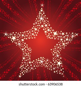 vector background of star