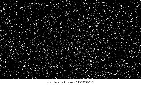 Vector background. Starry night sky. Stars, sky, night. The falling snow.