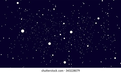 Vector background. Starry night sky. Stars, sky, night.