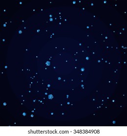 Vector background. Starry night sky. Stars, sky, night.