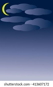 Vector background. Starry night sky. Stars, sky, night.