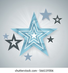 Vector Background with stars. Abstract geometric composition.