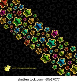 Vector background with stars. Abstract illustration.
