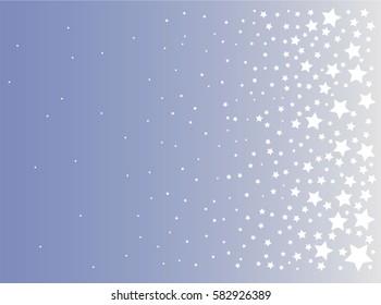 Vector background and stars Christmas   New Year card  invitation  postcard  paper packaging Abstract Background Vector illustration Flying stars  Blue sky 