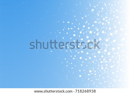 Vector background with stars.Christmas and New Year card, invitation, postcard, paper packaging.Abstract Background.Vector illustration.Flying stars. Blue sky.