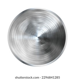 Vektorhintergrund aus Stahlblech. Radial-Banner-singen aus Metall. Metallisches Chrom-Template für Logo oder Logo. Leeres leeres realistisches Platin-Blatt. Kone-Schild oder -Tafel. Leere Panel-Hintergrund.
