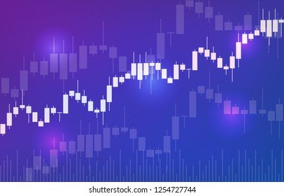 Vector Background Stock Market Candlesticks Chart Stock Vector (royalty 